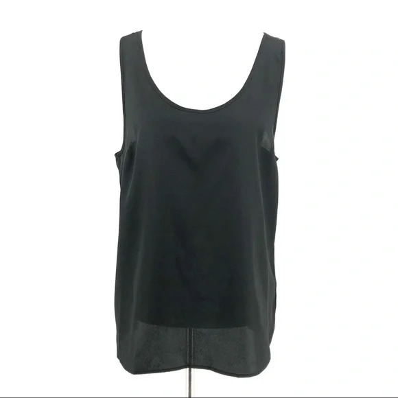 Sheer Black Sleeveless Top, Size L - Picture 1 of 8